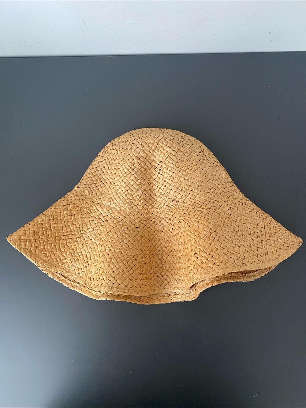 San Diego Hat Company Tan Woven Floppy Sun Hat Packable OS Boho Preppy Vacation
